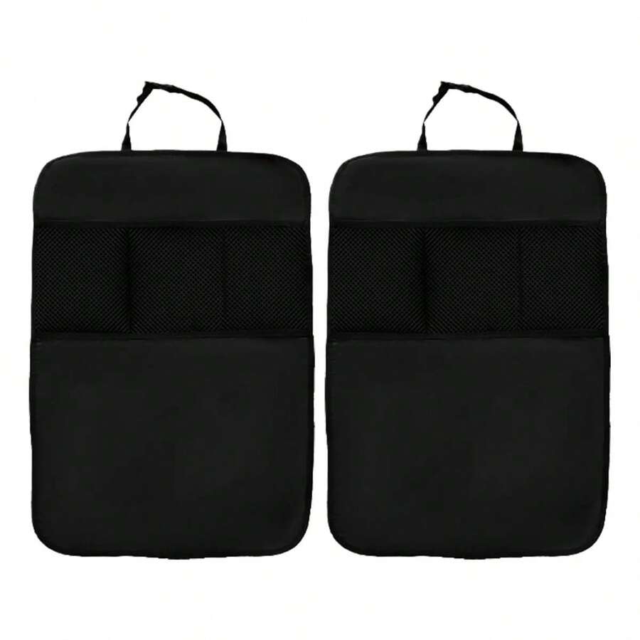 后座汽车收纳袋，汽车收纳垫，后座收纳袋，带桌架，适用于旅行配件 - 彩色 - 查看 1