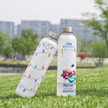 1pc 1000ml/33OZ Capacity Metal Cap Plastic Water Bottle, Fashion Design, Multiple Patterns Available, 3D Printing Technology Provides Stereoscopic Effect, Portable And Durable, Suitable For Outdoor Sports, Fitness, Parties, Travel, Holiday Gifts, Etc.
