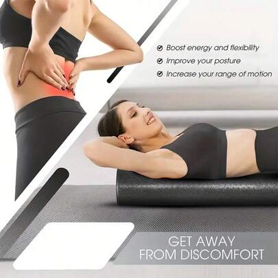 泡沫瑜伽滚轴，用于深层组织按摩、肌肉恢复、身体放松、背部普拉提瑜伽、全身锻炼、坚固圆形健身工具、健身房配件