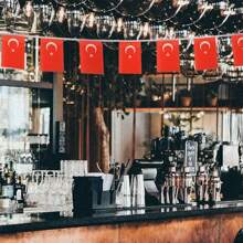 Turkey Flag, (Hand Waved Flag) Turkey Mini Flag, Holiday Event Flag Conference Room . Classroom . Garden . Holiday Grand Opening Bar Sports Club Decoration (Turkey)