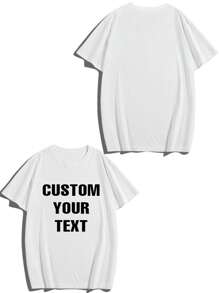 Customized Men's T-Shirt - Input Your Text/Blessing/Funny Text, Summer T-Shirt, Father's Day Gift, Anniversary Gift, Company Team-Building, Music Festival, Gift For Him Stylish, Fashion, Hipster, Contracted, Easy Costume, Modest Fashion, Minimal Chic, Casual Custom, Unique, Personalized Ideal Gifts For Him Family, Boyfriend, Friends, Ren,Men,Easy Comfort,Casual Wear SS