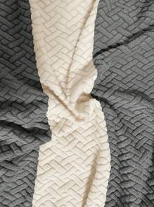 1pc Striped Patchwork Chair Cover, High Stretch Simple Dust-Proof Anti-Fouling Anti-Cat Claw Chair Slipcover, Suitable For Study Room Chair, Autumn Decor, Room Decor, Back To School, School Supplies