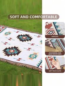 1 Piece Sucre Sofa Cover; Reversible Picnic Mat; Thickened Beach Mat; Cover Rug Reversible Southwest Cover Rug Soft & Comfortable; Geometric Pattern - For Sofa Chairs Sofa Beds Outdoor Beach Travel Home Decor Floor Mat Rugs Rugs Sofa Covers; Everyday Cover Rugs; Picnic Mats - Multicolor - View 5