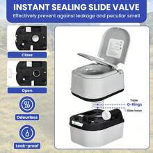 Inodoro portátil de 24 L / 6,4 galones para caravana, con papel higiénico, ideal para viajes de camping