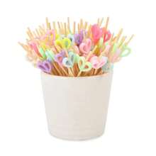 100pcs Heart-Shaped Toothpicks For Cakes, Fruits, Hams, Various Party Supplies, No Electricity Required, Suitable For Weddings, Wedding Parties, Birthdays, Anniversaries, Christmas, Halloween, Thanksgiving, Valentine's Day