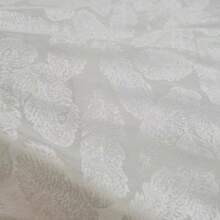 2 Pcs Set, European Minimalist Style Pure White Base Firework Blooming Embroidered Sheer Curtain, Soft Light Filtering, Semi-See-Through, Rod Pocket Installation, Suitable For Living Room, Bedroom, Study, Dining Room, Balcony, Office, Bay Window, Attic And Other Home Decor