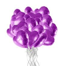 AFYPRTY 10pcs 18 Inch Heart Aluminum Foil Balloons Suitable For Festive Party Room Decoration Supplies Mother's Day Valentine's Day Outdoor Event Planning Decorations, Back To School Valentine Day - Multicolor - View 59