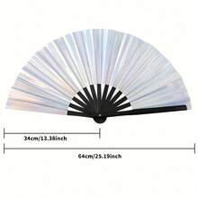 2025 New Line Dance Popping Fan, Bohemian Style Hand Clack Fans For Line Dancing & Performances, Foldable & Portable Design - 黑色 - 查看 9