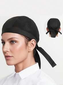 男女通用厨师帽弹力厨房厨师帽烹饪厨师帽食品服务透气厨师帽餐饮厨师帽服务员帽