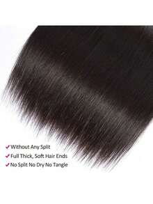 12A Human Hair Bundles 26 28 30 32 Inch Straight Bundles Human Hair 100% Unprocessed Brazilian Virgin Raw Weave Bundles 4 Bundles Real Natural Black Wavy Human Hair Extensions 1B Bundles For Women - Natural Black - View 5