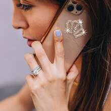 60/30 piezas Decoración de corona de cristal - Suministros de artesanía para hacer joyas - Decoración con forma de corona plana - Multicolor - Ver 6