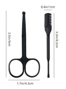 Household Beauty Tools: Small Scissors, Nose Hair Trimmer, Rounded Eyebrow Scissors, Stainless Steel Scissors - And 2pcs Anti-Scratch Double-Headed Nose Hair Trimmer