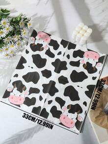 48 piezas de 33*33cm/12.99*12.99in Servilletas desechables para fiesta, servilletas de papel con lindo estampado de vaca, adecuadas para fiestas con diferentes temas y uso diario - Multicolor - Ver 2