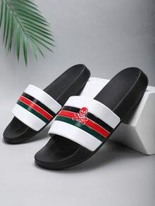 Men's Casual Slide Slippers, Soft Bottom Wear-Resistant, Suitable For Indoor, Bathroom, Beach, And Outdoor Leisure Wear - White - View 1