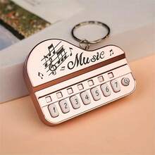 1 pieza Piano electrónico en miniatura con llavero, adecuado para aliviar la presión de los dedos, entretenimiento, práctica de interpretación, el mejor regalo para la felicidad