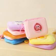 4pcs Cute Plush Coin Pouch, Key Pouch, Earphone Case - Multicolor - View 2