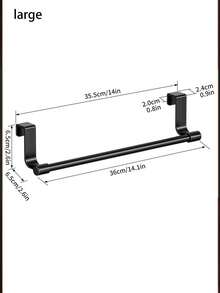 Bold And Thickened Stainless Steel Door Towel Rack Tea Towel Rack Bath Towel Rack Punch-Free Towel Bar Stainless Steel Rack Suitable For Bathroom Kitchen Door Drawer Toilet (Hook Plastic + Hanging Rod Stainless Steel) Kitchen Items Kitchen Accessories Kitchen Tools - Bold and Thick Towel Rack - View 10