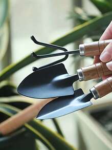 3pcs Custom Garden Tool Set - Shovel Shovel Large Garden Mini Succulent Soil Loosening Shovel, Custom Name Aluminum Alloy Garden Tools, Garden Supplies With Handles, For Gardening Digging, Hand Tools