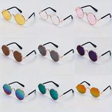 Dreamy Pet Fashion Glasses - Interesting And Stylish Round Frame Accessory Suitable For Cats And Dogs, Especially Fits Teddy Dogs, Unique Animal Fashion Statement, Adorable Pet Accessory