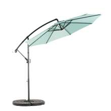 Sonnenschirm rechteckig 300 x 300 cm, großer Ampelschirm mit Kurbel, Gartenschirm neigbar, 360° drehbar, Terrassenschirm, Marktschirm für Garten, Terrasse, Balkon