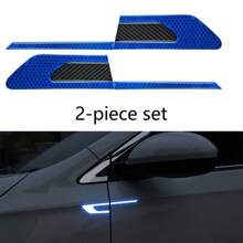 Car Shaped Door Decor Stickers, Reflective Warning Strips, Car Reflective Markings, Side Door Scratch Protection Stickers, Anti-Collision Stickers, Car Reflective Strips