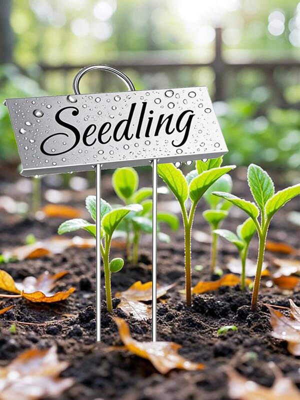 10/20/30pcs Black, Silver, White Metal Plant Labels, Pot Label Garden Markers, Waterproof UV-Resistant Plant Identification Cards For Garden, Flowers, Vegetables, Herbs, Seeds, Greenhouse