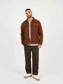 brave soul Jacka i konstull med fickor - Chokladbrun - Visa 2