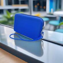 Small Silicone Cosmetic Bag, Coin Purse Lipstick Clutch, Cosmetics Storage Pouch, Portable Minimalist Toiletry Bag,For Holiday Beach, Bathroom Collection, Bedroom Collection, Large Capacity
