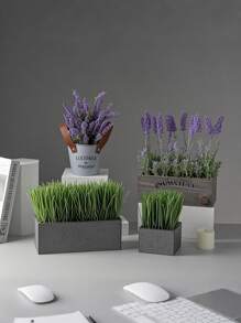 10pcs Artificial Lavender Flowers Bouquet, Purple Fake Plastic Lavender Flowers For Wedding Decor, Tabletop Centerpiece, DIY, Christmas, Spring Home Decor
