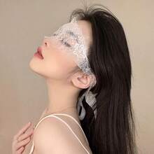 Nightclub Party Queen Sexy Lingerie Accessories, Lace Eye Mask, Couple Flirting, Blindfold Ribbon Abstinence Veil - Black - View 5