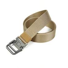 Women's Denim Jeans Belt, Summer Double-Ring Buckle Waist Canvas Belt, Studentstyle No-Hole Casual Military Vintage Belt