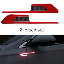 Car Shaped Door Decor Stickers, Reflective Warning Strips, Car Reflective Markings, Side Door Scratch Protection Stickers, Anti-Collision Stickers, Car Reflective Strips