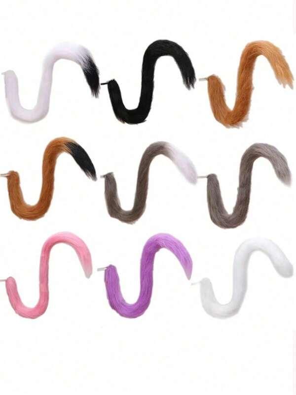 Plush Cat Ears & Tail Costume Accessories, Cute Cosplay Props, Suitable For Thanksgiving Animal Party, Club Carnival Dress Up, Stage Performance, Ideal Gift Halloween