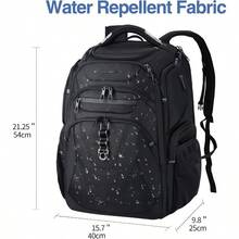 KROSER Travel Laptop Backpack 17.3 Inch XL TSA Computer Backpack WaterRepellent College Daypack Busin Backpack With RFID Pockets USB Port For Men Women - As Pic - View 2