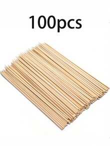 50pcs/100pcs/200pcs/300pcs Bamboo Barbecue Skewers, Home Cooking BBQ Wooden Sticks, Outdoor Picnic Grilling Sticks For Chicken, Sausage, Meat Kebabs - 30cm*3.0 Thick Barbecue Skewers - View 11