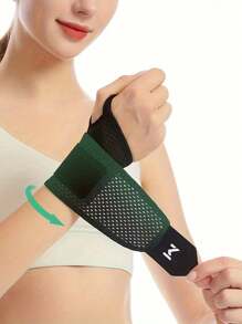 1 pieza Muñequera deportiva ajustable, ligera y transpirable con soporte para la articulación de la muñeca, cómoda y transpirable, adecuada para fitness, yoga, bádminton tanto para hombres como para mujeres, talla única