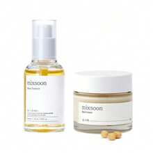 Bean Essence 去角质补水韩国护肤套装 玻璃肌玻尿酸精华 50ml Bean 营养精华+50ml Bean 保湿霜 - 白色 - 查看 12