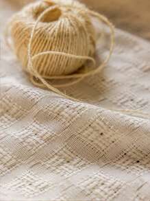 1Panel Modern Minimalist Linen-Inspired Semi-Sheer Summer Curtains, Rod Pocket Hanging, Suitable For Cafes, Balconies, Kitchens, Cottages, Living Rooms, Bedrooms, Window Decorations, Etc.