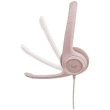 Logitech H390 Kopfhörer mit Kabelfunktion, klare Anrufe, bequeme Steuerung, bequeme Polsterung, Stereoklang, Mikrofon mit Rauschunterdrückung, drehbarer Mikrofonarm, USB-Anschluss, Pink