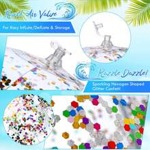 Inflatable Flash Beach Ball, Giant Pool Ball Inflatable Transparent Beach Ball Swimming Pool Water Beach, Perfect For Pool Parties, Summer Fun, Beach Equipment, Water Games - Multicolor - View 4