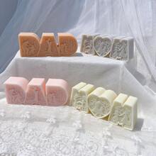 DAD MOM Candle Mold MAM Letter Soy Wax Silicone Mold Father's Day Gift Mother 's Day Home Decoration - Pink - View 11