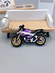 1件/6件卡通摩托车钥匙扣包包挂件钥匙圈创意小礼物汽车钥匙链配件学校汽车配件可爱哥特Y2K