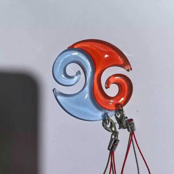 1 pieza Luz nocturna de Nezha Bola mágica Cuentas espirituales Llavero creativo, Hermosa combinación Colgante llavero de pareja (Cuerda de color aleatorio)