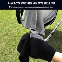 1pc Multi-Color Golf Towel Cross-Border Spot Microfiber Waffle Pineapple Checker Towel Ball Towel - Multicolor - View 2