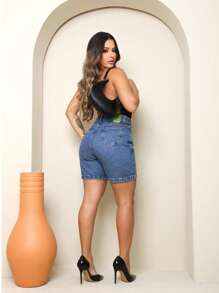 Women's Bermuda Jeans Mid-Thigh Pedal