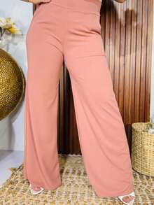 Plus Size Pants - Baby Pink - View 4