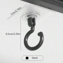 1pc Kitchen Ceiling Rotating Hanging Hook, Ceiling Mounted Utility Hook, Damage-Free Wall/Ceiling Mounted Hook