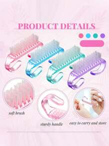 4/6/8/16 Stück ergonomischer Nagelbürstenset für Maniküre und Pediküre - sanfte, unparfümierte Zehen- und Fingernagel-Bürste, Nagelpflegewerkzeug-Set Hygiene-Grundlagen für Damen/Herren Zuhause und Salon