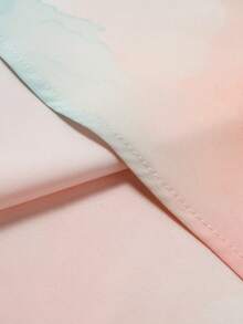 Men's Tie-Dye Button-Up Short Sleeve Shirt - Blue - View 6