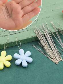 10/30/50pcs/Set Stainless Steel Jewelry Tool, Simple Bead Threading Needle For Craft